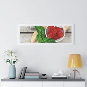 Sun Dried Tomatoes Framed Horizontal Poster Kitchen Art - Dipaliz - Posters Prints & Visual Artwork