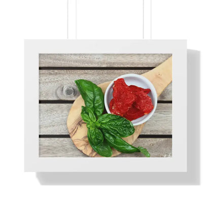 Framed Horizontal Poster - Vibrant Sun Dried Tomatoes | Dipaliz - 14″ x 11″ / White - Posters Prints & Visual Artwork