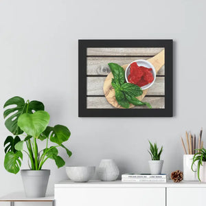 Sun Dried Tomatoes Framed Horizontal Poster Kitchen Art - Dipaliz - 14″ x 11″ / Black - Posters Prints & Visual Artwork