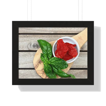 Framed Horizontal Poster - Vibrant Sun Dried Tomatoes | Dipaliz - 16″ x 12″ / Black - Posters Prints & Visual Artwork
