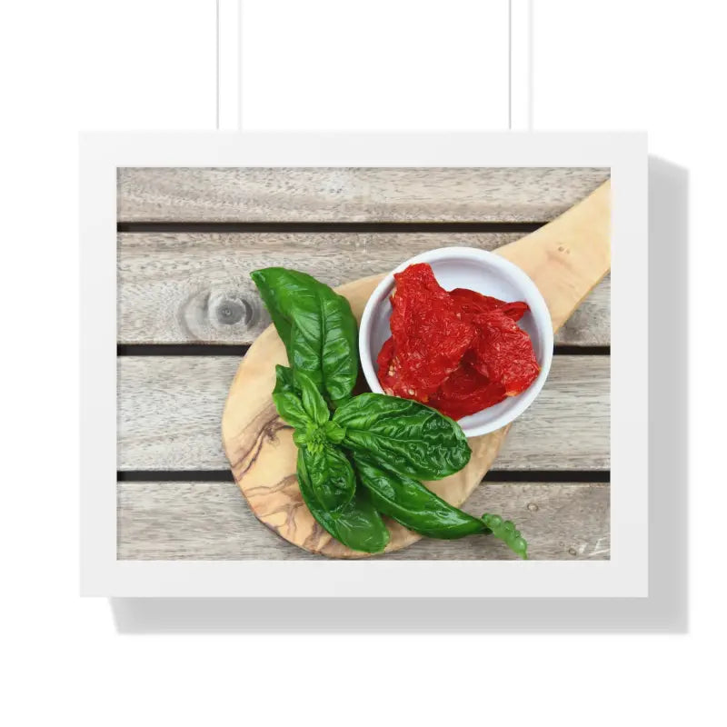 Framed Horizontal Poster - Vibrant Sun Dried Tomatoes | Dipaliz - 20’’ x 16’’ / White - Posters Prints & Visual Artwork
