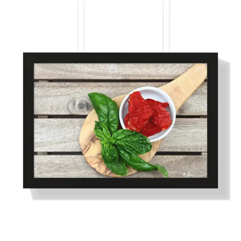 Framed Horizontal Poster - Vibrant Sun Dried Tomatoes | Dipaliz - 24″ x 16″ / Black - Posters Prints & Visual Artwork