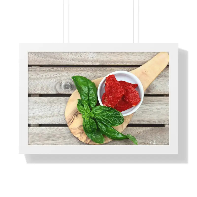 Framed Horizontal Poster - Vibrant Sun Dried Tomatoes | Dipaliz - 24″ x 16″ / White - Posters Prints & Visual Artwork