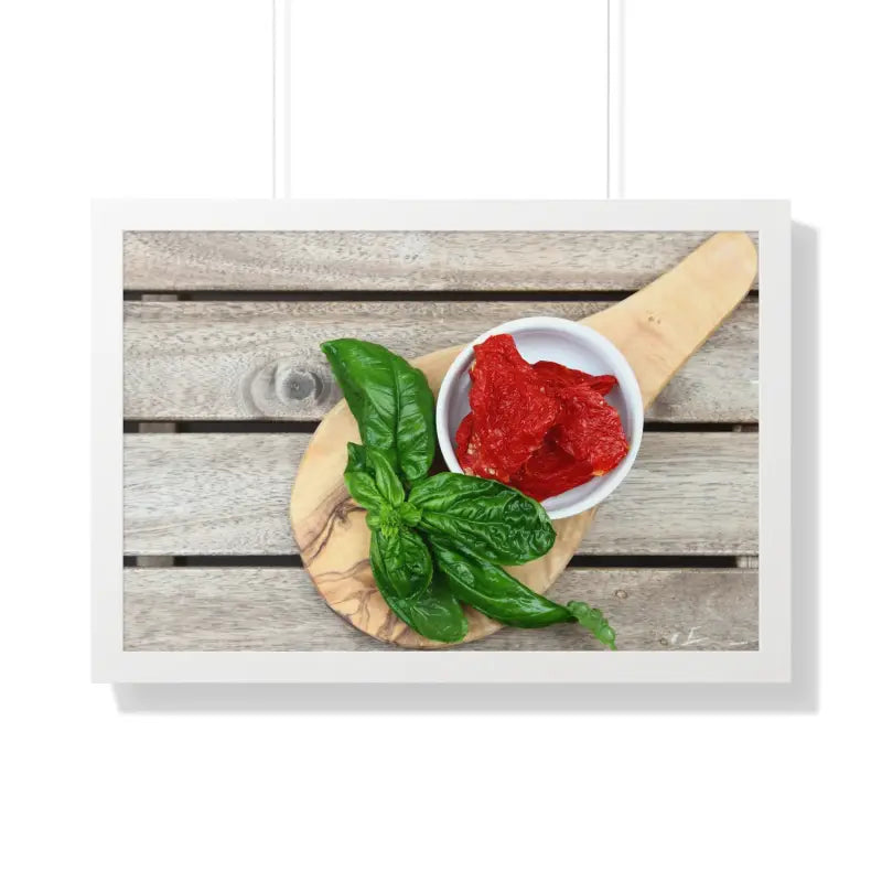 Framed Horizontal Poster - Vibrant Sun Dried Tomatoes | Dipaliz - 30’’ x 20’’ / White - Posters Prints & Visual Artwork