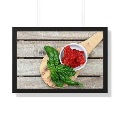 Framed Horizontal Poster - Vibrant Sun Dried Tomatoes | Dipaliz - 30’’ x 20’’ / Black - Posters Prints & Visual Artwork