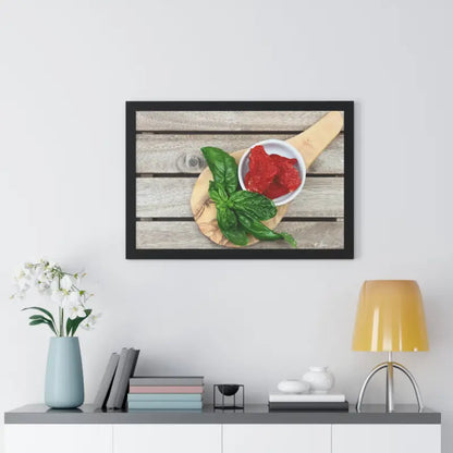 Framed Horizontal Poster - Vibrant Sun Dried Tomatoes | Dipaliz - Posters Prints & Visual Artwork