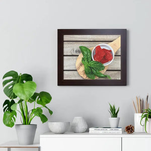 Sun Dried Tomatoes Framed Horizontal Poster Kitchen Art - Dipaliz - Posters Prints & Visual Artwork