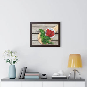 Sun Dried Tomatoes Framed Horizontal Poster Kitchen Art - Dipaliz - Posters Prints & Visual Artwork