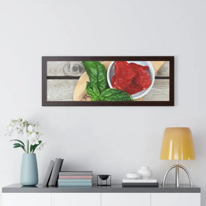 Sun Dried Tomatoes Framed Horizontal Poster Kitchen Art - Dipaliz - Posters Prints & Visual Artwork
