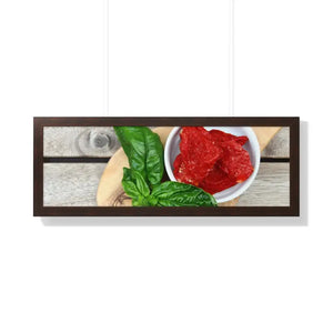 Sun Dried Tomatoes Framed Horizontal Poster Kitchen Art - Dipaliz - Posters Prints & Visual Artwork