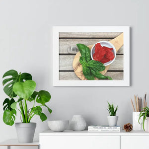 Sun Dried Tomatoes Framed Horizontal Poster Kitchen Art - Dipaliz - Posters Prints & Visual Artwork