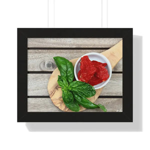 Sun Dried Tomatoes Framed Horizontal Poster Kitchen Art - Dipaliz - Posters Prints & Visual Artwork