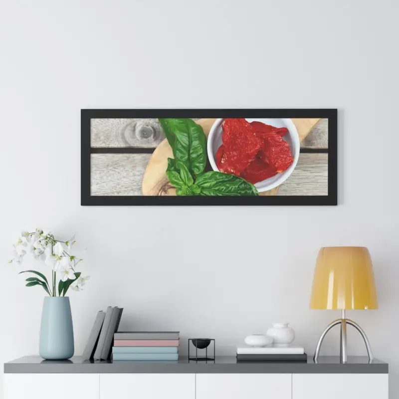 Framed Horizontal Poster - Vibrant Sun Dried Tomatoes | Dipaliz - Posters Prints & Visual Artwork