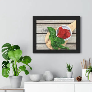 Sun Dried Tomatoes Framed Horizontal Poster Kitchen Art - Dipaliz - Posters Prints & Visual Artwork