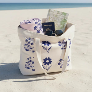 Floral Beach Towel - Water Absorbent Terry - Dipaliz - Towels