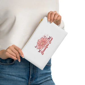 Beautiful Soul Floral Cosmetic Bag - Cotton Canvas - Dipaliz - White / one Size - & Toiletry Bags
