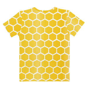 Bee Hive Pattern T-shirt – Yellow - Dipaliz - T-shirts