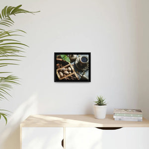 Black Coffee Matte Canvas – Frame - Dipaliz - Posters Prints & Visual Artwork