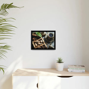 Black Coffee Matte Canvas – Frame - Dipaliz - Posters Prints & Visual Artwork