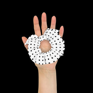 Sustainable Polka Dot Scrunchie - Recycled Fabric - Dipaliz - Ponytail Holders