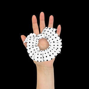 Sustainable Polka Dot Scrunchie - Recycled Fabric - Dipaliz - Ponytail Holders