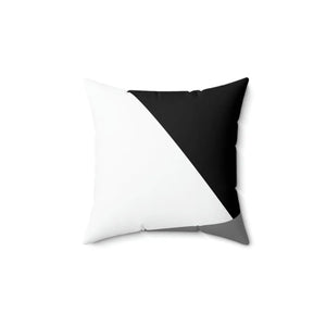 Modern White Abstract Polyester Square Pillow - Dipaliz - Throw Pillows