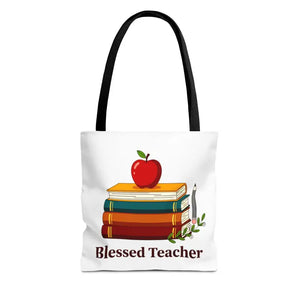 Blessed Teacher Tote Bag — All-over Print Gift - 13’’ × / Black - Bags