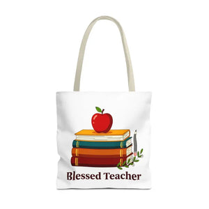 Blessed Teacher Tote Bag — All-over Print Gift - 18’’ × / Beige - Bags