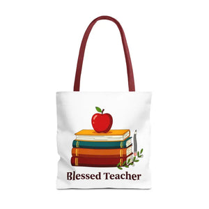 Blessed Teacher Tote Bag — All-over Print Gift - 18’’ × / Red - Bags