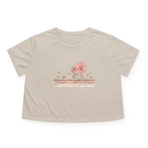 Bloom Floral Flowy Cropped Tee - Chic Casual - Dipaliz - T-shirts - s