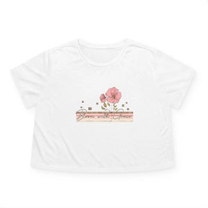 Bloom Floral Flowy Cropped Tee - Chic Casual - Dipaliz - T-shirts - s
