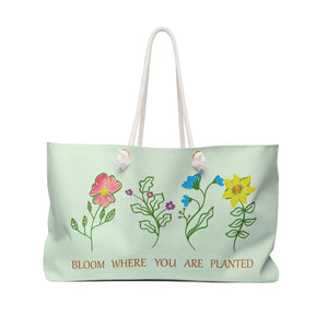 Floral Weekender Bag - Bloom where you are Planted - Dipaliz - Tote Bags