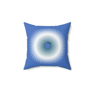 Blue Abstract Polyester Square Pillow - Dipaliz - Throw Pillows