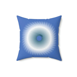 Blue Abstract Polyester Square Pillow - Dipaliz - Throw Pillows