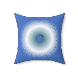 Blue Abstract Polyester Square Pillow - Dipaliz - Throw Pillows