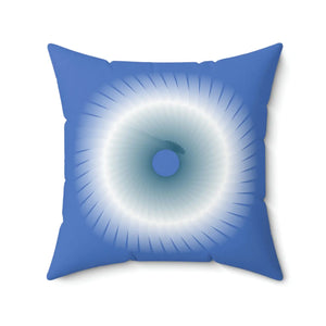 DipaliZ blue abstract throw pillow on spun polyester, square