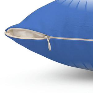 Blue Abstract Polyester Square Pillow - Dipaliz - Throw Pillows