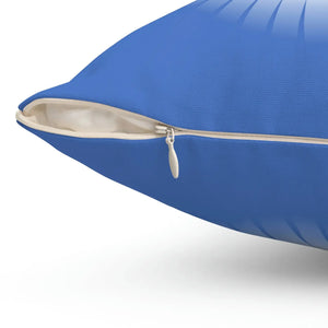 Blue Abstract Polyester Square Pillow - Dipaliz - Throw Pillows