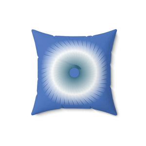 Blue Abstract Polyester Square Pillow - Dipaliz - Throw Pillows