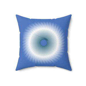 Blue Abstract Polyester Square Pillow - Dipaliz - Throw Pillows