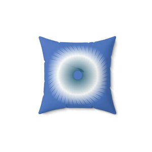 Blue Abstract Polyester Square Pillow - Dipaliz - Throw Pillows