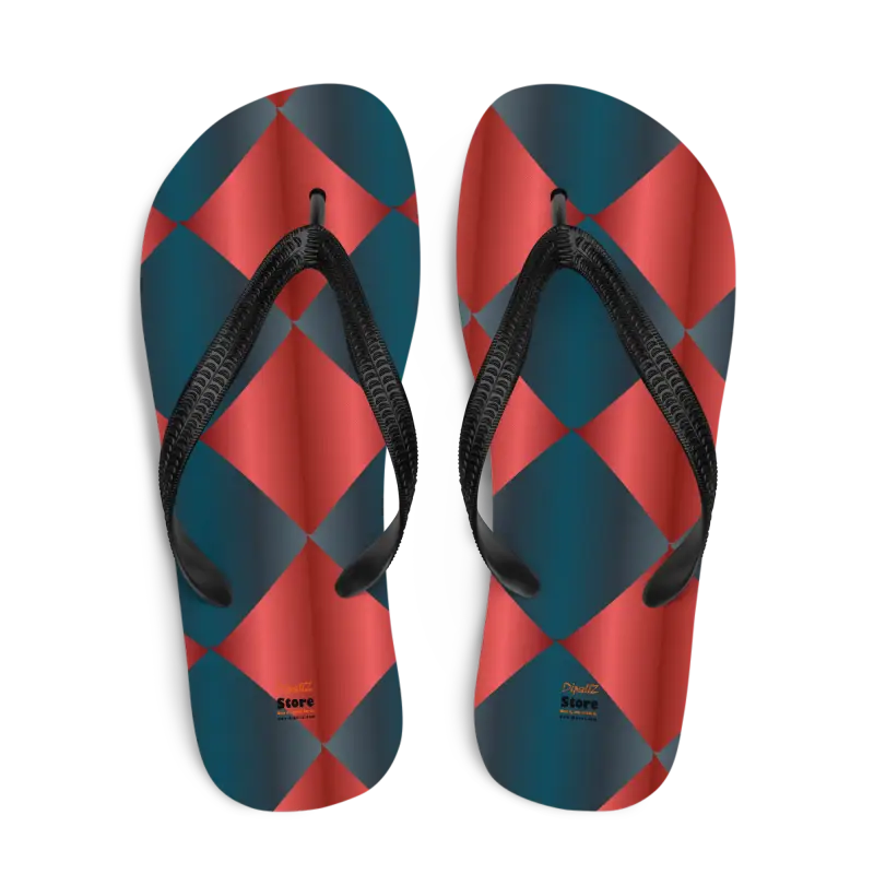 Step out in Style with Blue and Red Flip Flops - Slippers