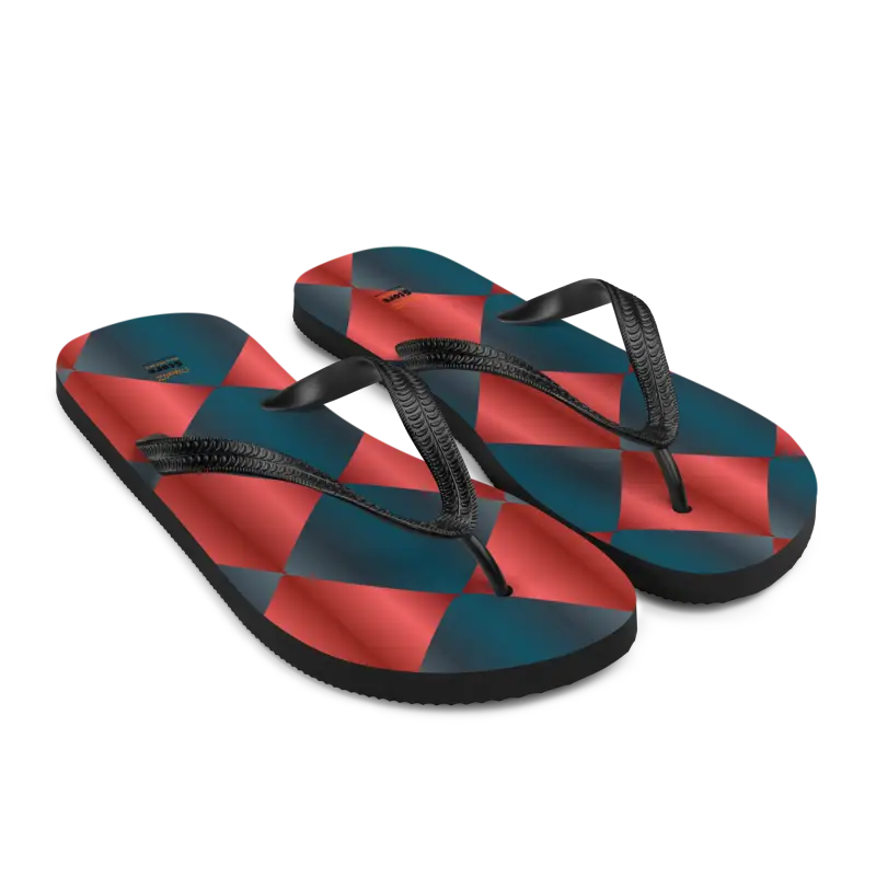 Step out in Style with Blue and Red Flip Flops - Slippers