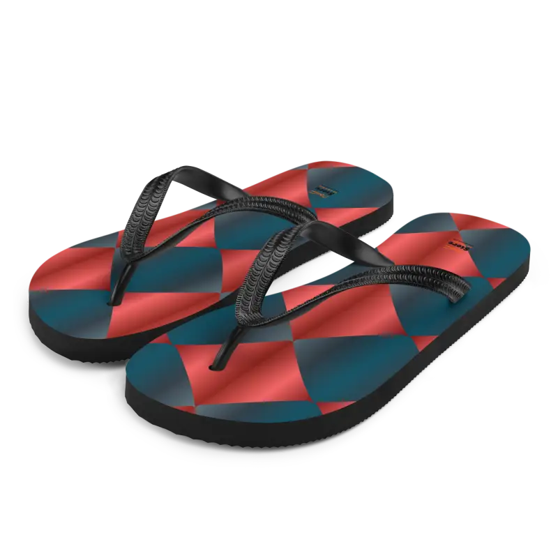 Step out in Style with Blue and Red Flip Flops - Slippers