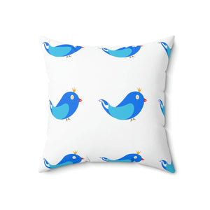 Blue Birds Bird Throw Pillow – Polyester Square - Dipaliz - Pillows