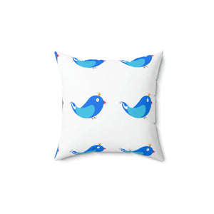 Blue Birds Bird Throw Pillow – Polyester Square - Dipaliz - Pillows