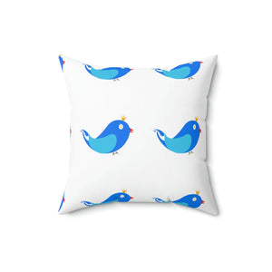 Blue Birds Bird Throw Pillow – Polyester Square - Dipaliz - Pillows