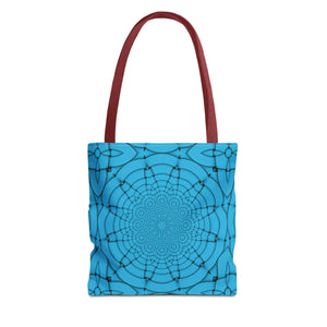 Blue Geometric Print Tote Bag - Stylish Everyday - Dipaliz - Bags