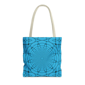 Blue Geometric Print Tote Bag - Stylish Everyday - Dipaliz - Bags