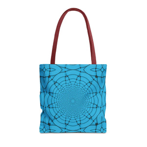Blue Geometric Print Tote Bag - Stylish Everyday - Dipaliz - Bags